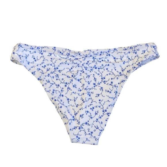 Andie Blue White Symi Ditsy Floral Print Bikini Bottom Sz L NWT - Picture 6 of 16